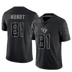 Youth Johnny Mundt Jacksonville Jaguars No.81 Limited Reflective Jersey - Black