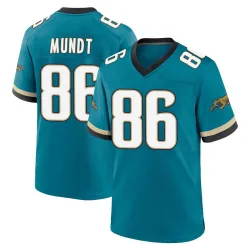 Youth Johnny Mundt Jacksonville Jaguars No.86 Game Prowler Throwback Jersey - Teal
