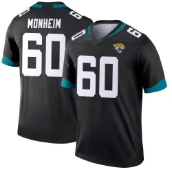 Youth Jonah Monheim Jacksonville Jaguars No.60 Legend Jersey - Black