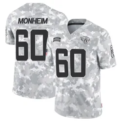 Youth Jonah Monheim Jacksonville Jaguars No.60 Limited 2024 Salute to Service Jersey - Arctic Camo
