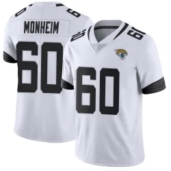 Youth Jonah Monheim Jacksonville Jaguars No.60 Limited Vapor Untouchable Jersey - White