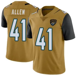 Youth Josh Hines-Allen Jacksonville Jaguars No.41 Limited Color Rush Vapor Untouchable Jersey - Gold