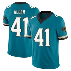 Youth Josh Hines-Allen Jacksonville Jaguars No.41 Limited Prowler Throwback Vapor F.U.S.E. Jersey - Teal