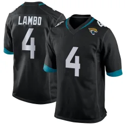 Youth Josh Lambo Jacksonville Jaguars No.4 Game Alternate Jersey - Black