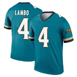 Youth Josh Lambo Jacksonville Jaguars No.4 Legend Prowler Throwback Jersey - Teal