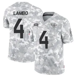 Youth Josh Lambo Jacksonville Jaguars No.4 Limited 2024 Salute to Service Jersey - Arctic Camo