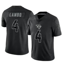 Youth Josh Lambo Jacksonville Jaguars No.4 Limited Reflective Jersey - Black