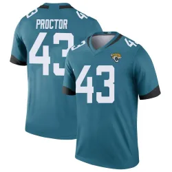 Youth Josh Proctor Jacksonville Jaguars No.43 Legend Color Rush Jersey - Teal
