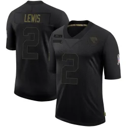 Youth Jourdan Lewis Jacksonville Jaguars No.2 Limited 2020 Salute To Service Jersey - Black