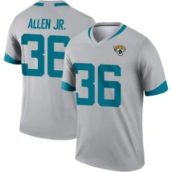 Youth LeQuint Allen Jr. Jacksonville Jaguars No.36 Legend Silver Inverted Jersey