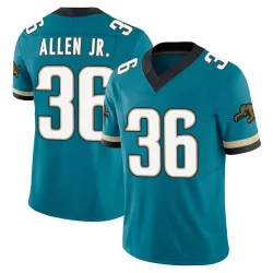 Youth LeQuint Allen Jr. Jacksonville Jaguars No.36 Limited Prowler Throwback Vapor F.U.S.E. Jersey - Teal