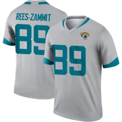 Youth Louis Rees-Zammit Jacksonville Jaguars No.89 Legend Silver Inverted Jersey