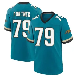 Youth Luke Fortner Jacksonville Jaguars No.79 Game Prowler Throwback Jersey - Teal
