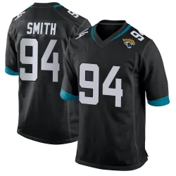 Youth Maason Smith Jacksonville Jaguars No.94 Game Jersey - Black