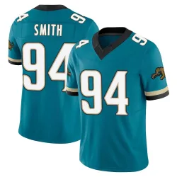 Youth Maason Smith Jacksonville Jaguars No.94 Limited Prowler Throwback Vapor F.U.S.E. Jersey - Teal