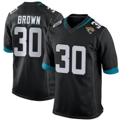 Youth Montaric Brown Jacksonville Jaguars No.30 Game Jersey - Black