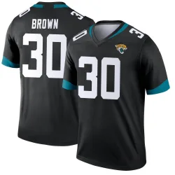Youth Montaric Brown Jacksonville Jaguars No.30 Legend Jersey - Black
