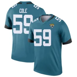 Youth Myles Cole Jacksonville Jaguars No.59 Legend Color Rush Jersey - Teal