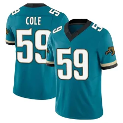 Youth Myles Cole Jacksonville Jaguars No.59 Limited Prowler Throwback Vapor F.U.S.E. Jersey - Teal
