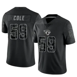 Youth Myles Cole Jacksonville Jaguars No.59 Limited Reflective Jersey - Black