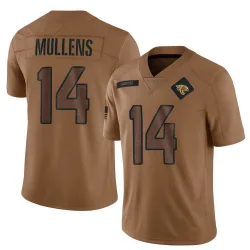 Youth Nick Mullens Jacksonville Jaguars No.14 Limited 2023 Salute To Service Jersey - Brown