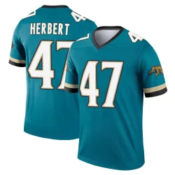 Youth Patrick Herbert Jacksonville Jaguars No.47 Legend Prowler Throwback Jersey - Teal