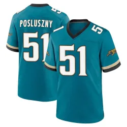Youth Paul Posluszny Jacksonville Jaguars No.51 Game Prowler Throwback Jersey - Teal
