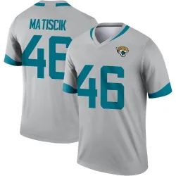 Youth Ross Matiscik Jacksonville Jaguars No.46 Legend Silver Inverted Jersey