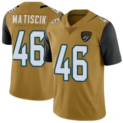 Youth Ross Matiscik Jacksonville Jaguars No.46 Limited Color Rush Vapor Untouchable Jersey - Gold