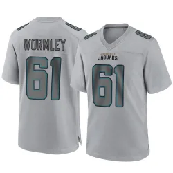 Youth Sal Wormley Jacksonville Jaguars No.61 Game Atmosphere Fashion Jersey - Gray