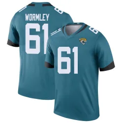 Youth Sal Wormley Jacksonville Jaguars No.61 Legend Color Rush Jersey - Teal