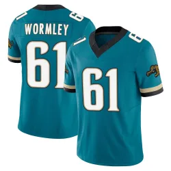 Youth Sal Wormley Jacksonville Jaguars No.61 Limited Prowler Throwback Vapor F.U.S.E. Jersey - Teal