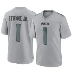 Youth Travis Etienne Jr. Jacksonville Jaguars No.1 Game Atmosphere Fashion Jersey - Gray