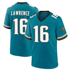 Youth Trevor Lawrence Jacksonville Jaguars No.16 Game Prowler Throwback Jersey - Teal