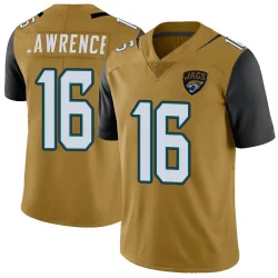 Youth Trevor Lawrence Jacksonville Jaguars No.16 Limited Color Rush Vapor Untouchable Jersey - Gold