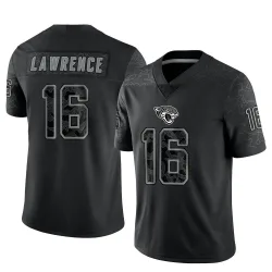 Youth Trevor Lawrence Jacksonville Jaguars No.16 Limited Reflective Jersey - Black