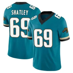 Youth Tyler Shatley Jacksonville Jaguars No.69 Limited Prowler Throwback Vapor F.U.S.E. Jersey - Teal
