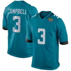 Youth Tyson Campbell Jacksonville Jaguars No.3 Game Jersey - Teal