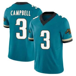 Youth Tyson Campbell Jacksonville Jaguars No.3 Limited Prowler Throwback Vapor F.U.S.E. Jersey - Teal